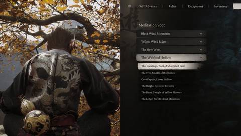 Black Myth: Wukong - All Webbed Hollow Meditation Spots