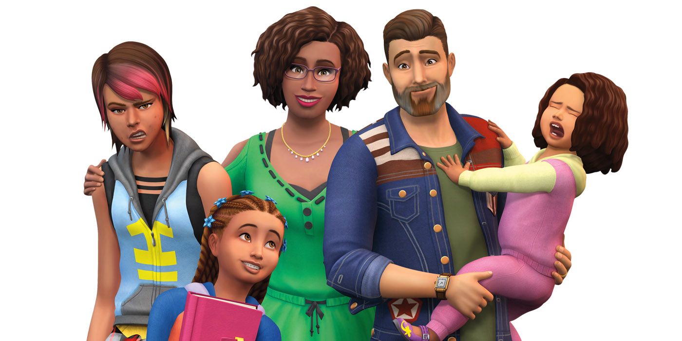 Parenthood Render - A family comprising mum, dad, teen, child and toddler.