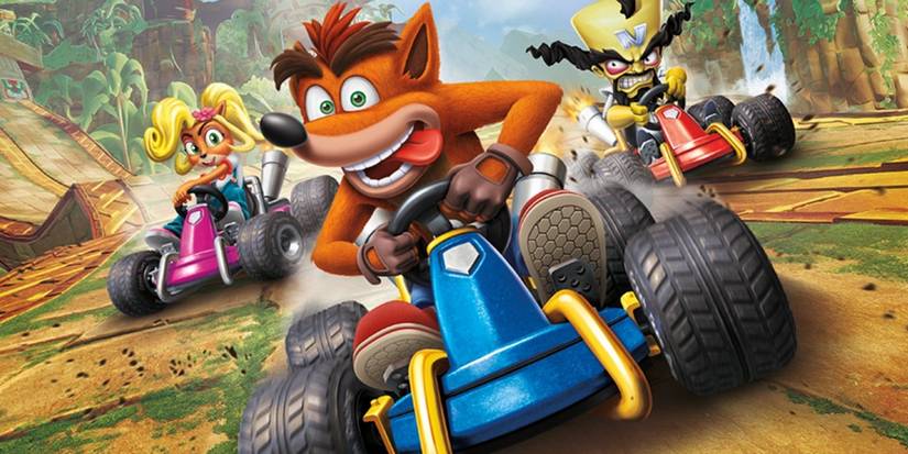 Crash, Coco, and Cortex racing