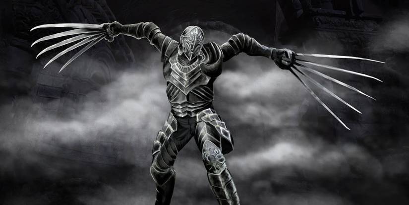 weapon art of the crow talons weapon where the player spreads their arms wide before attacking