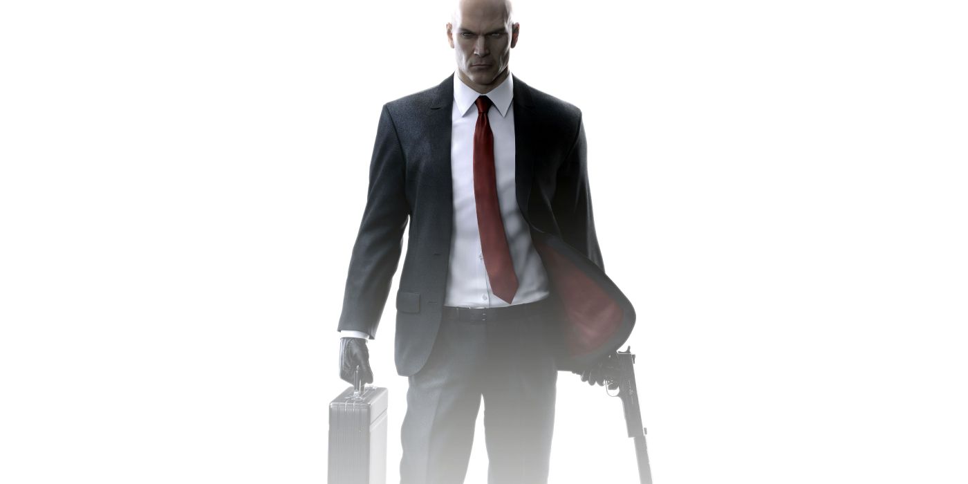 agent 47 with briefcase