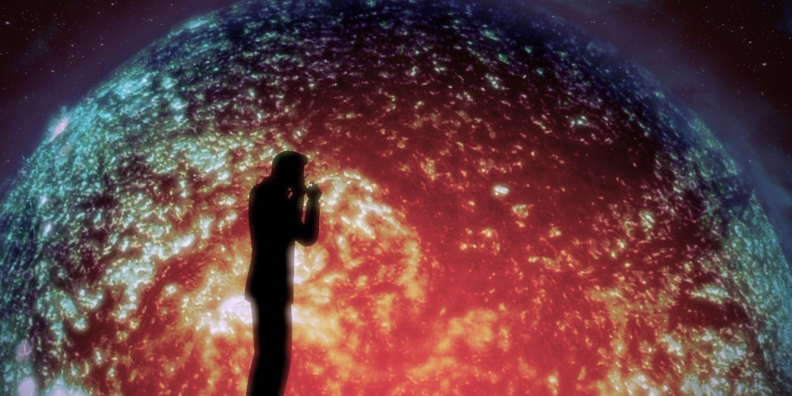 Mass Effect series silhouette sky