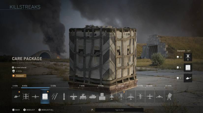 modern warfare killstreak - care package