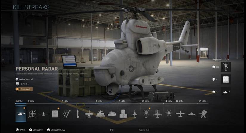 modern warfare killstreak - personal radar