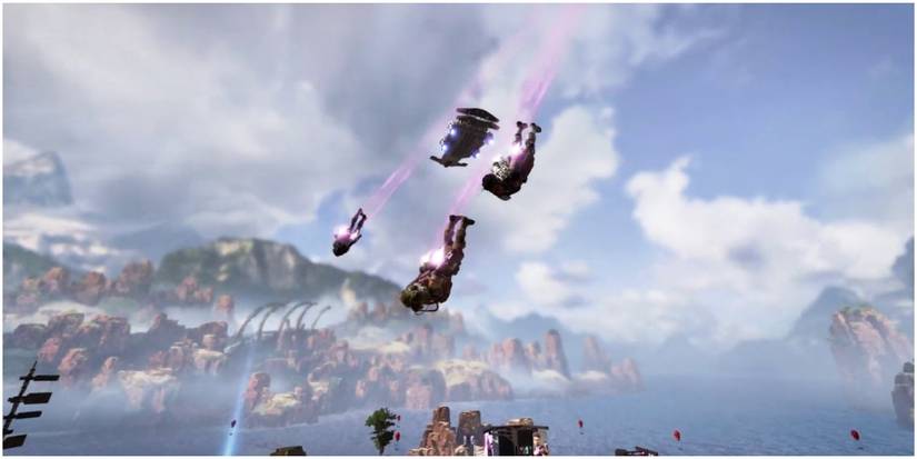 Apex Legends Squad Diving Jumping or Dropping