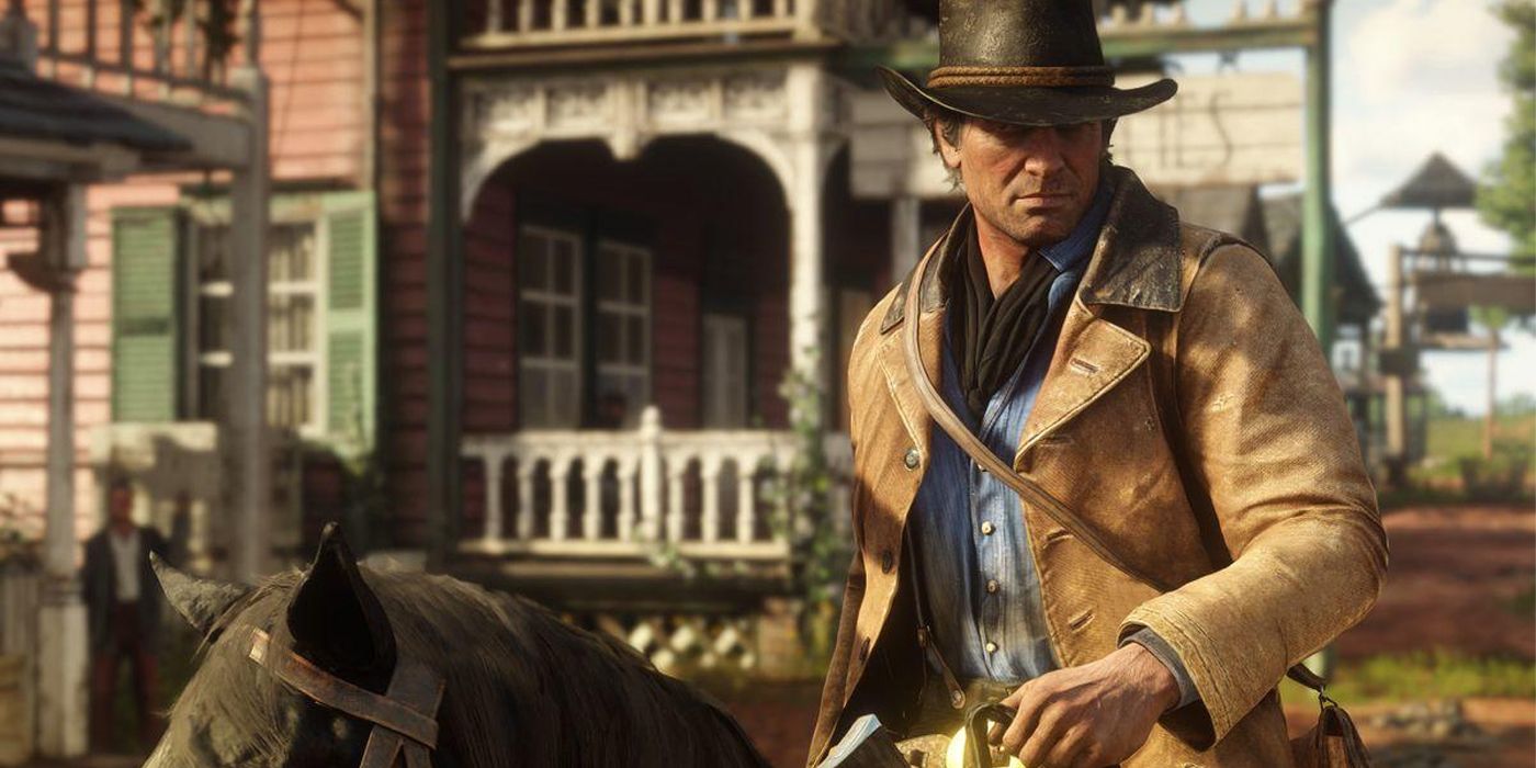 Arthur Morgan wearing the Gunslinger Outfit in Red Dead Redemption 2