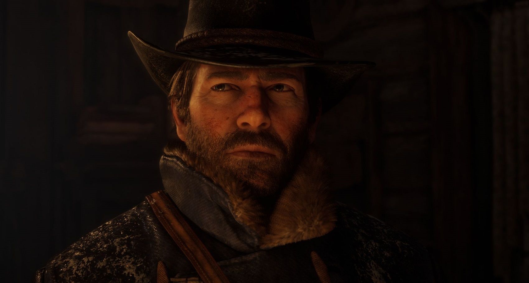 Arthur morgan in jacket and hat