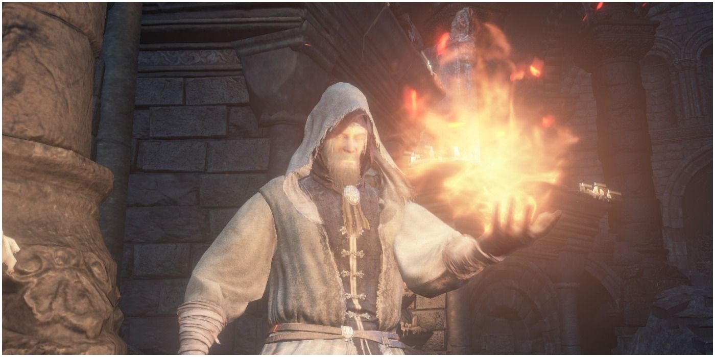 Dark Souls 3 Pyromancer Holds Fireball