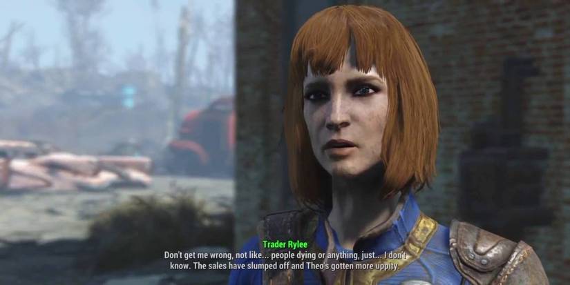 Fallout 4 Player taking to Trader Rylee