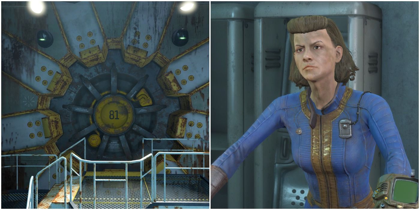 Fallout 4 Vault 81 Door and Alexis Combes