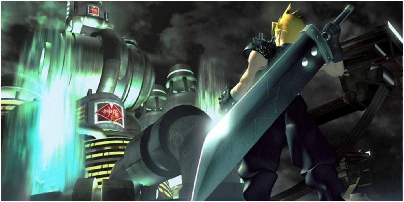 Final Fantasy 7 Cover Art Cloud Strife with Buster Blade