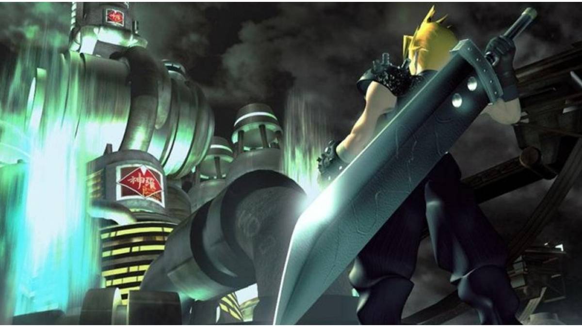 Final Fantasy 7 Cover Art Cloud Strife with Buster Blade