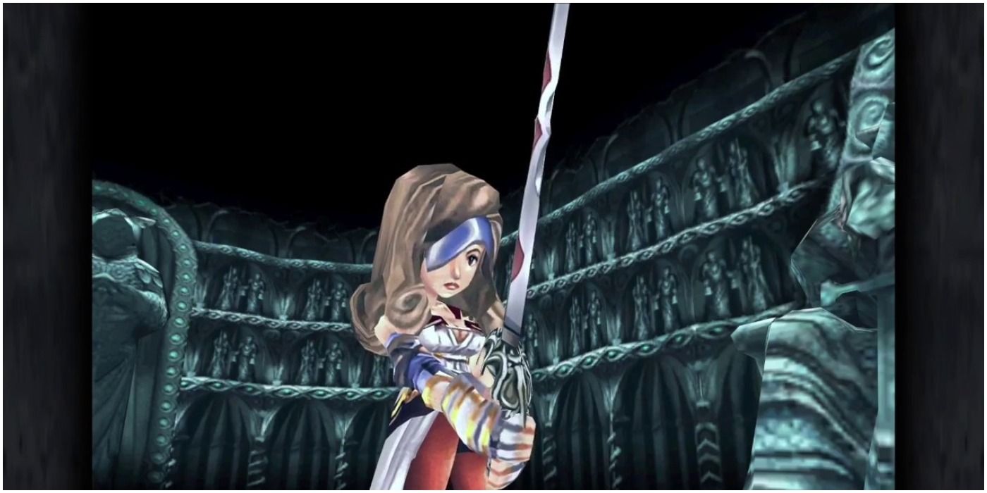 Beatrix Wielding Save the Queen in Final Fantasy 9
