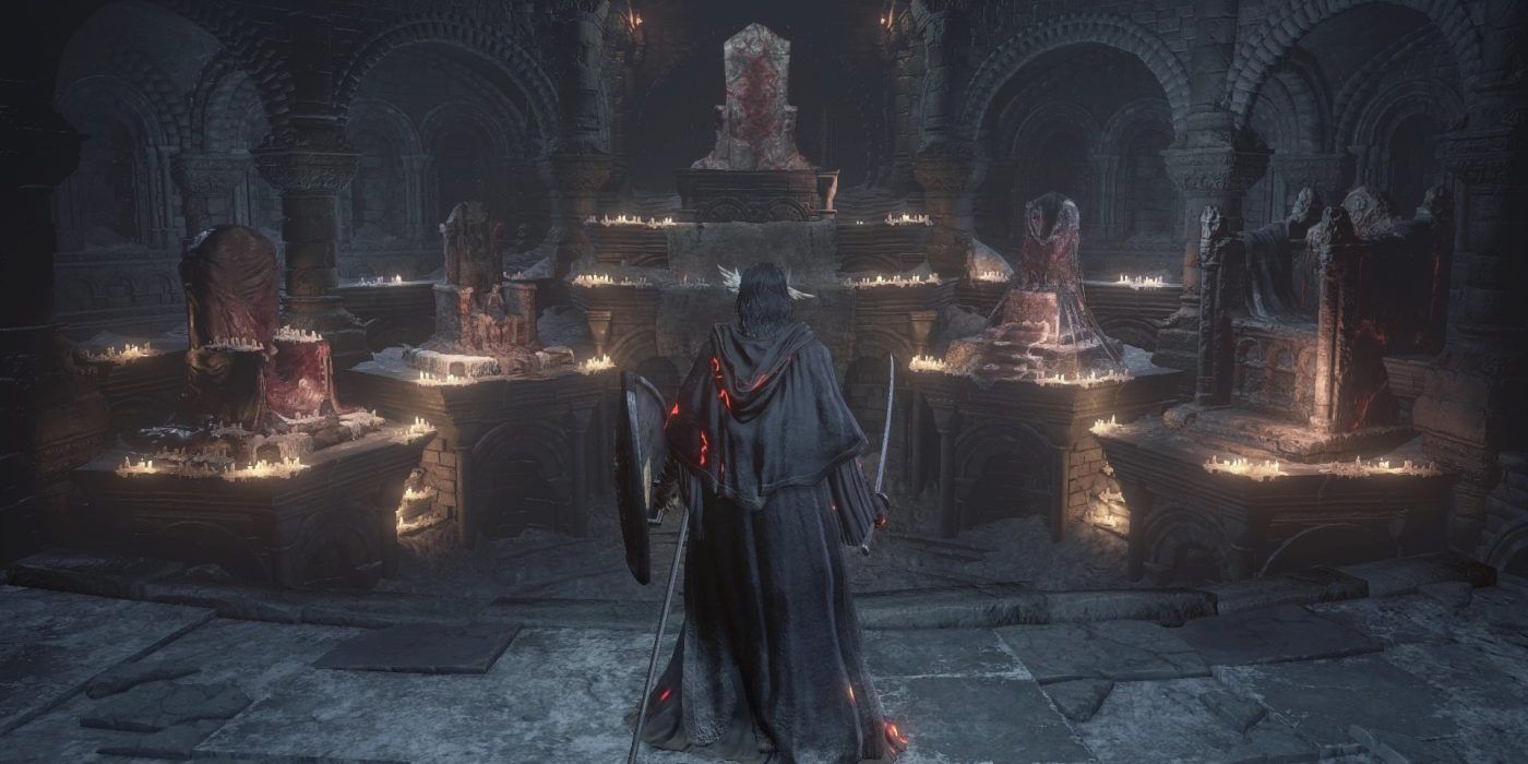 Firelink shrine from Dark Souls 3.