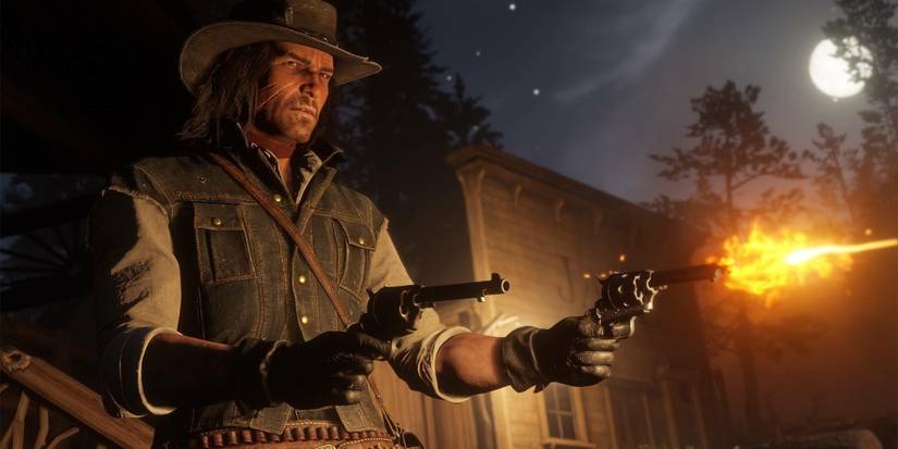 Red Dead Redemption 2 John Firing Two Revolvers