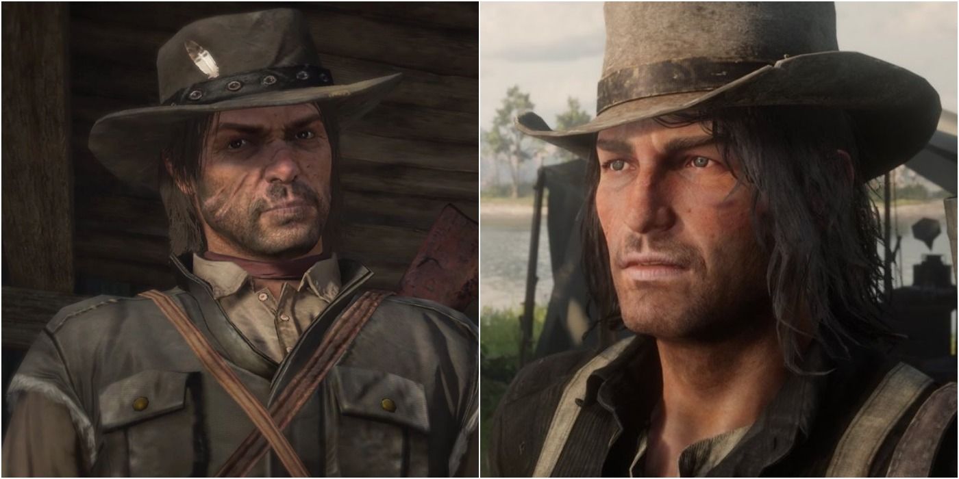 Изменения цвета глаз Джона Марстона в Red Dead Redemption 1 и 2