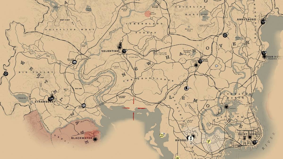 Red Dead Redemption 2 map