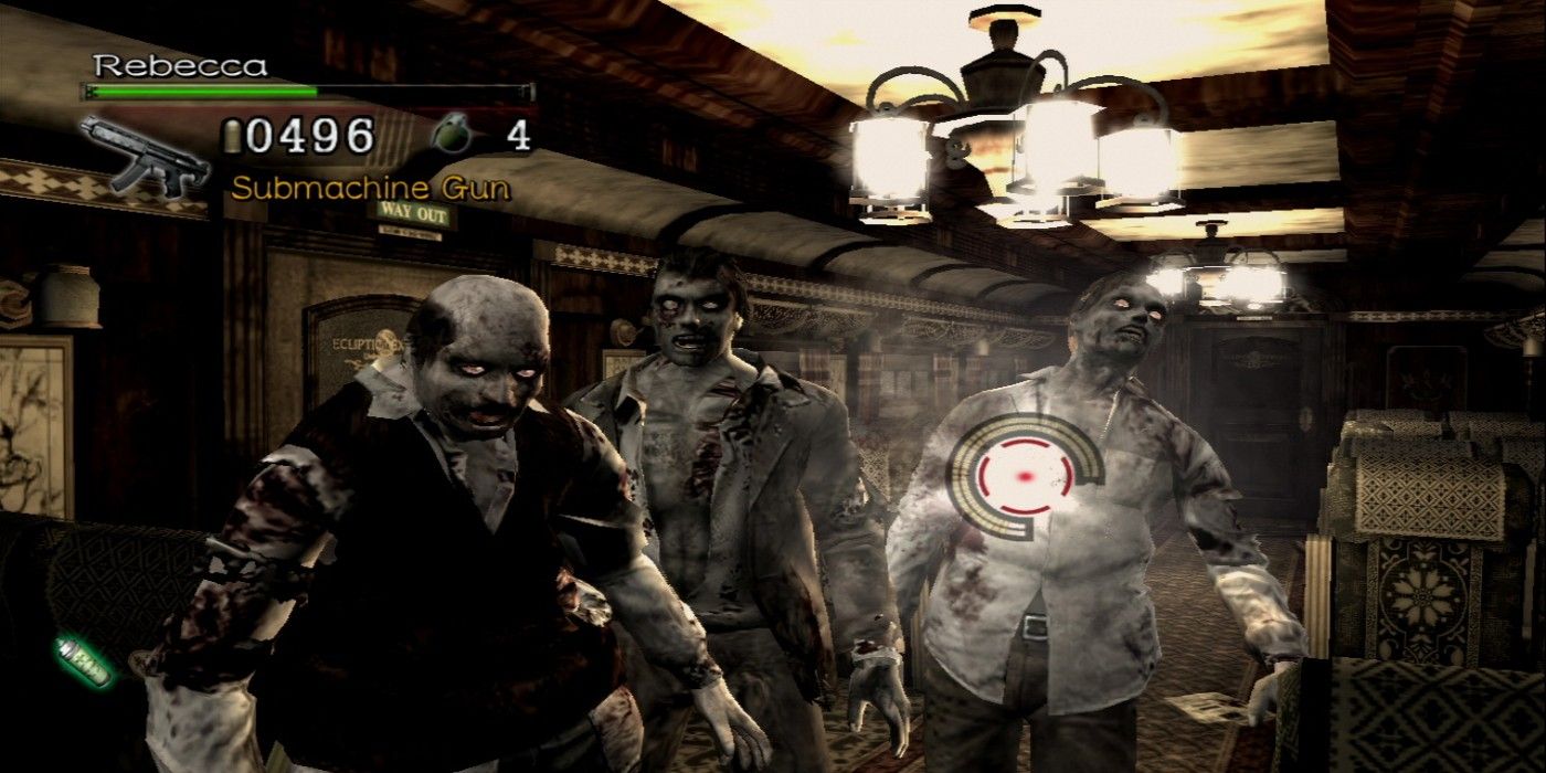Aiming at apporaching zombies