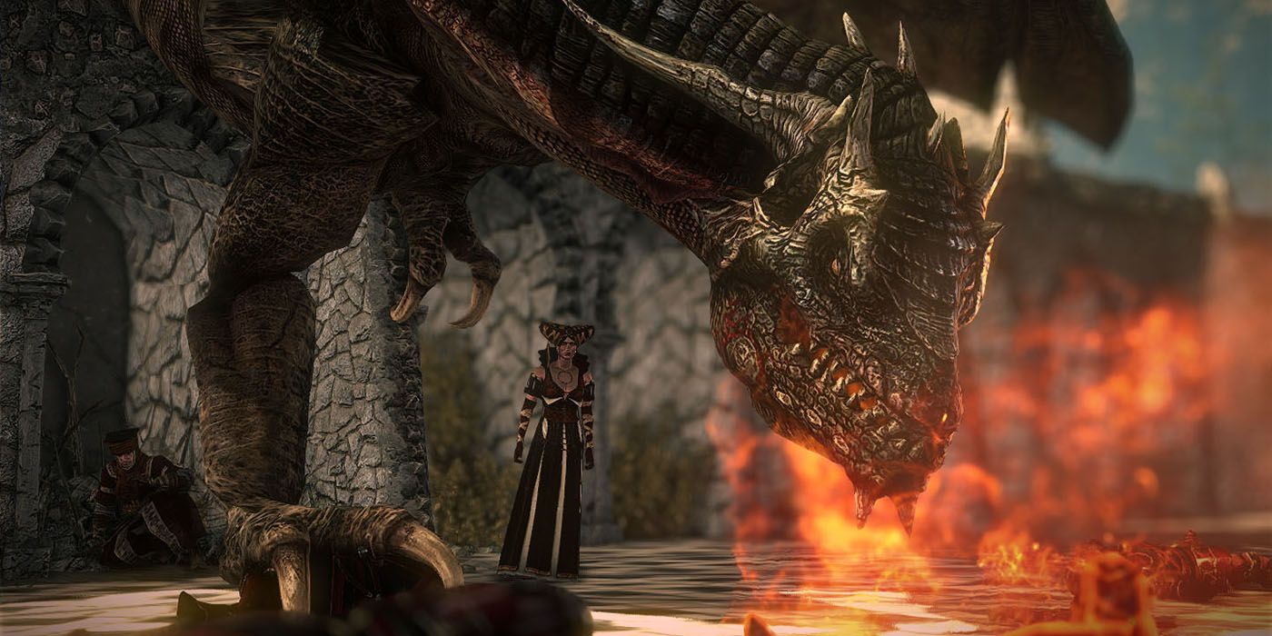 Saskia in her dragon form in The Witcher 2