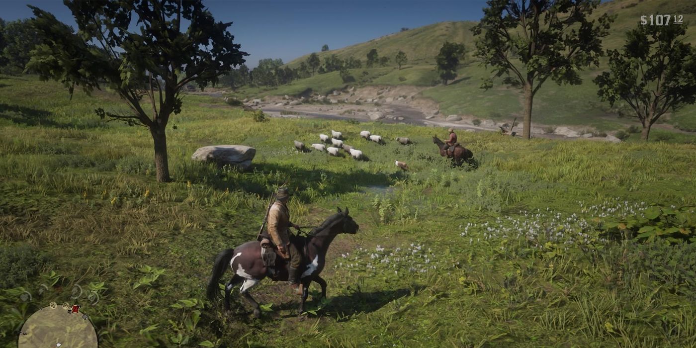 Red Dead Redemption 2 Herding Sheep With John