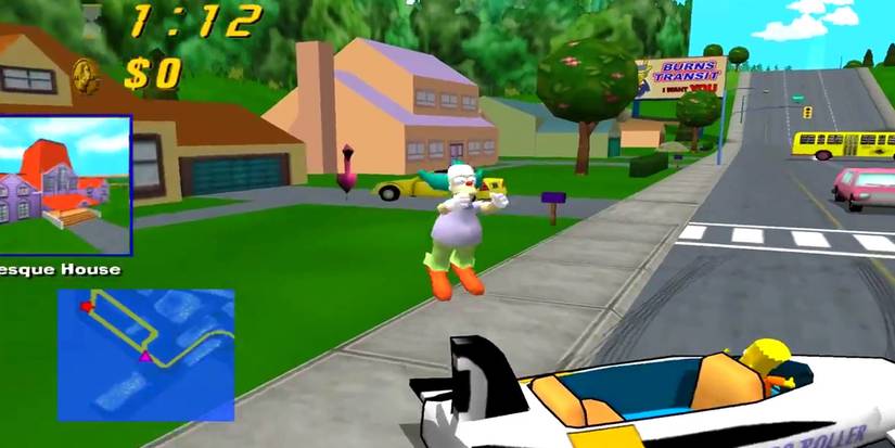 Simpsons Road Rage Picking Up Krusty