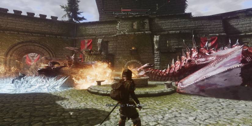 Skyrim Dragon Attack City