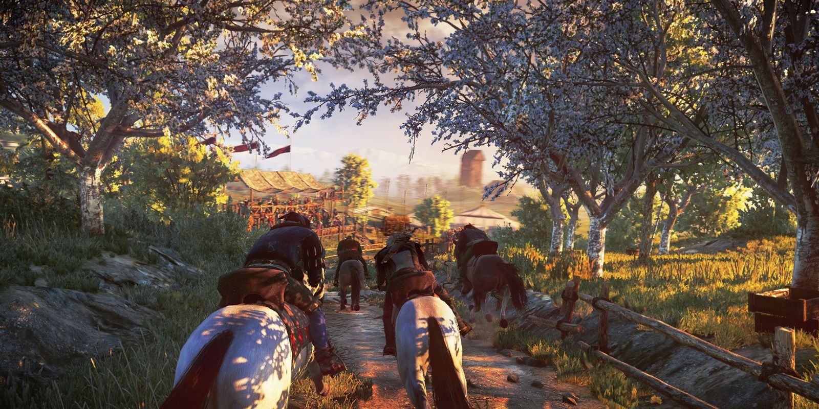 A horse race in The Witcher 3