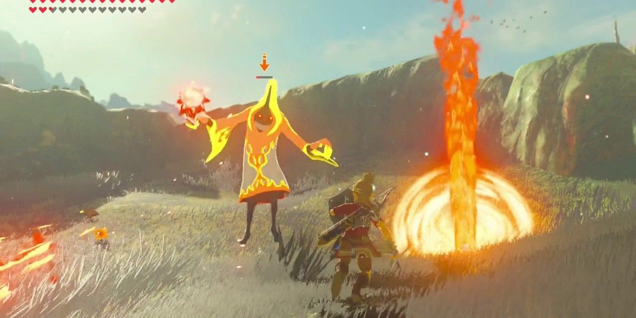 A flame Wizzrobe in Breath of the Wild