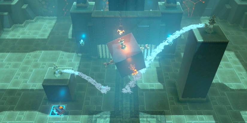 Zelda Breath of the Wild Joloo Nah Shrine block torch puzzle