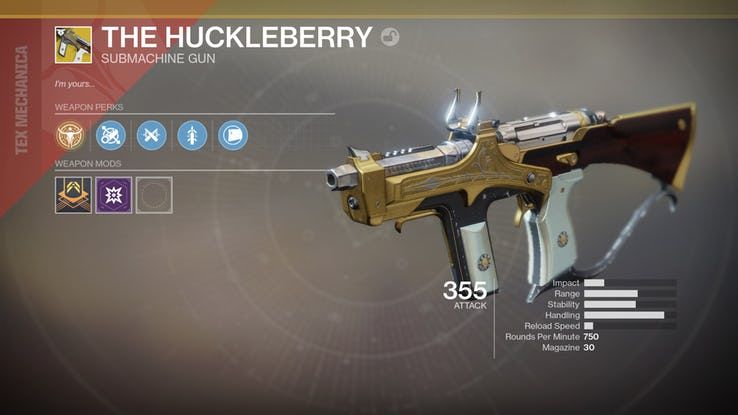 destiny 2 the huckleberry
