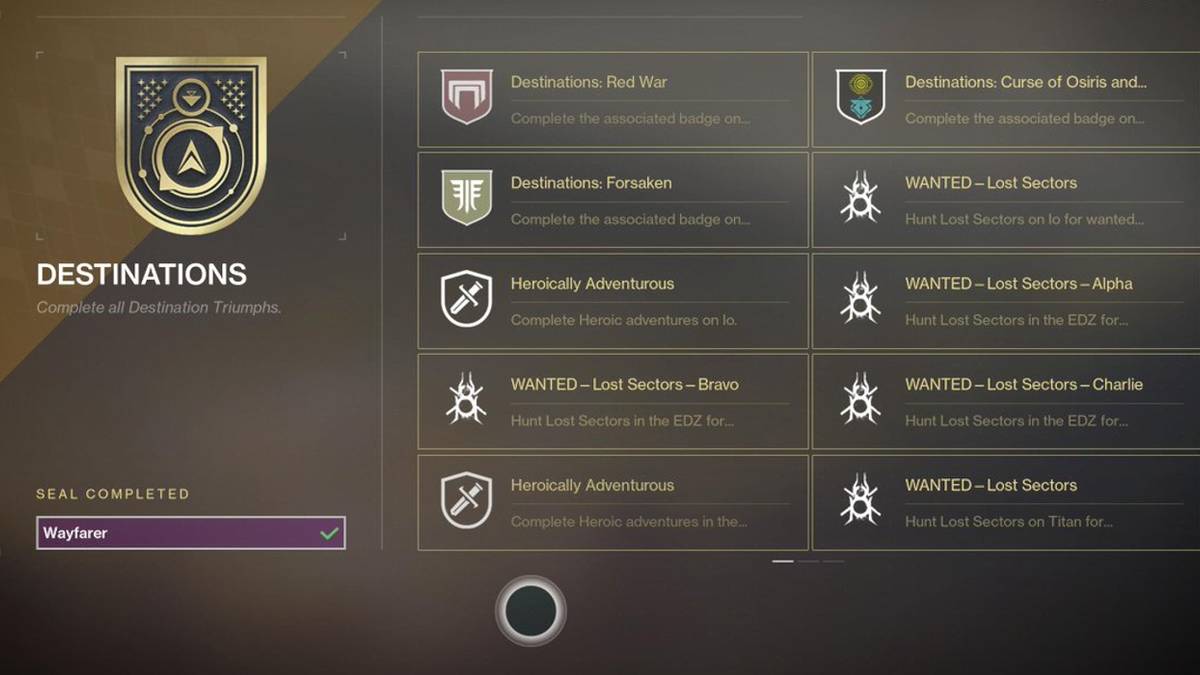 destiny 2 wayfarer triumph