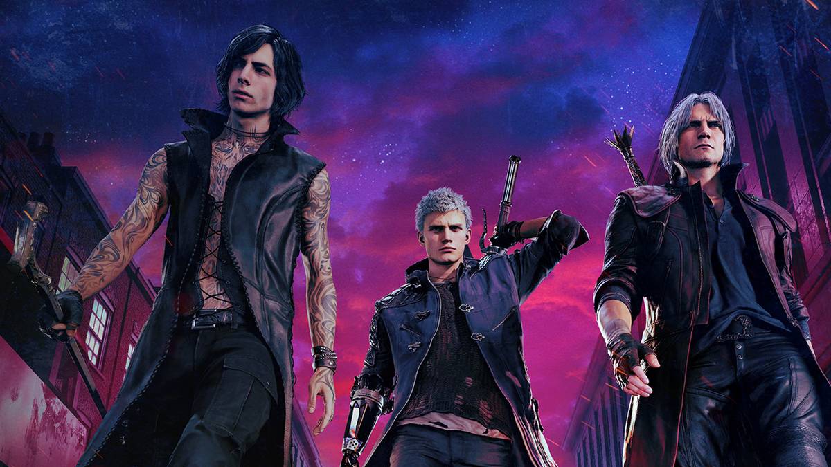devil may cry 5 cast hd front view capcom