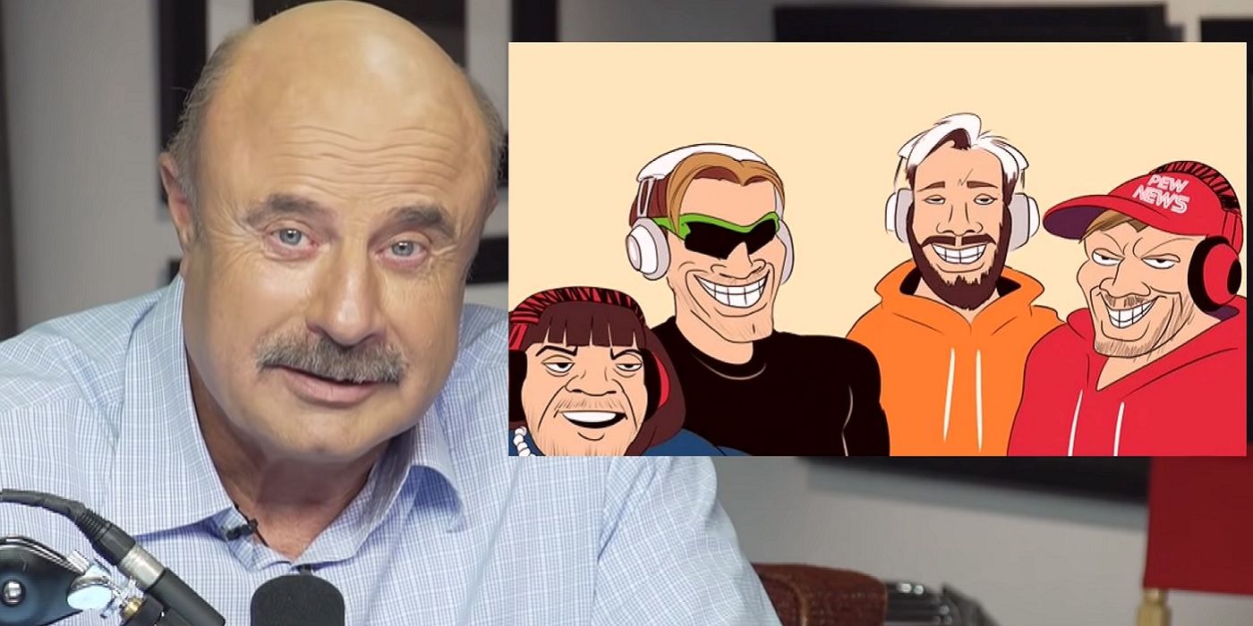 dr. phil appears on meme review with pewdiepie