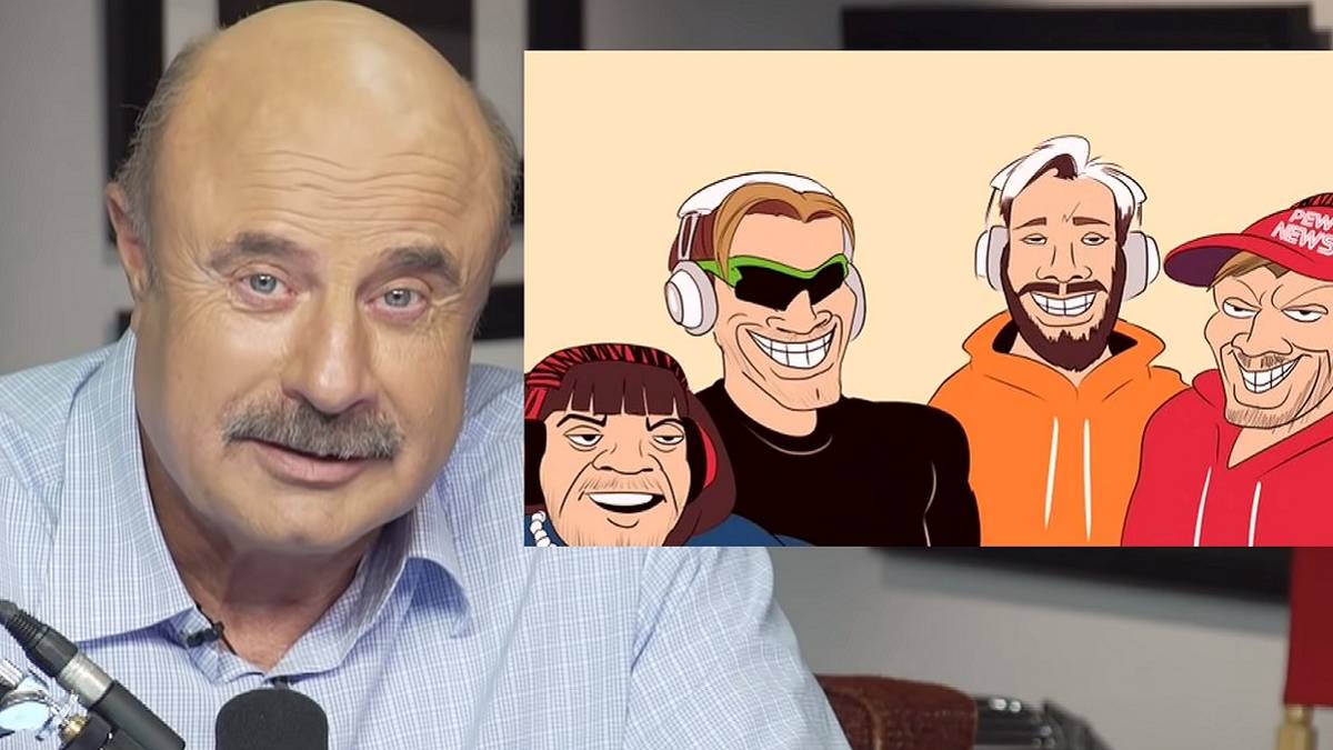 dr. phil appears on meme review with pewdiepie