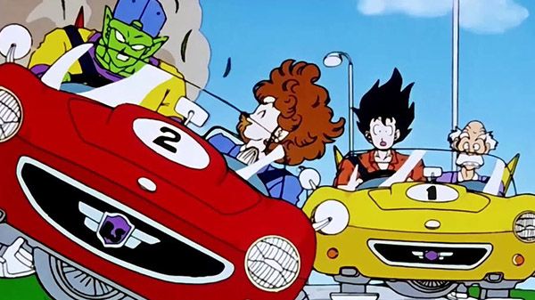 dragon ball z goku's car race anime