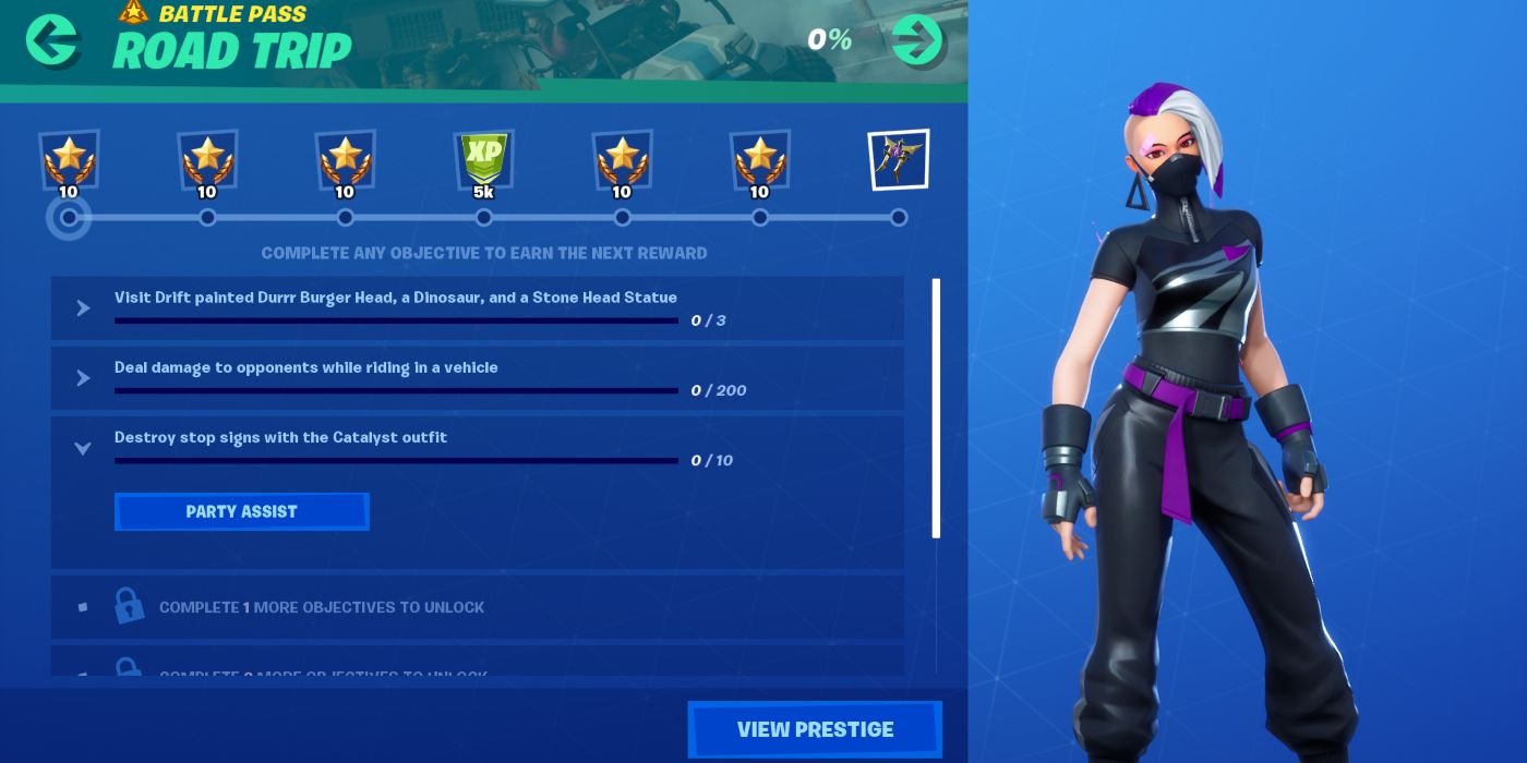fortnite road trip challenges catalyst