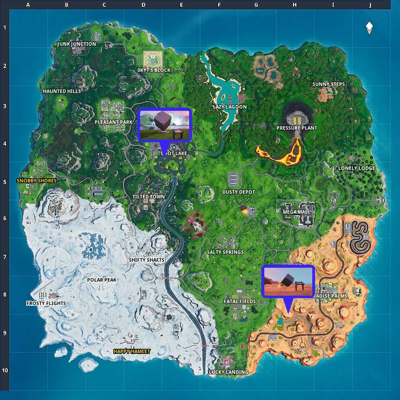 fortnite season x week 3 memorial cube locations epic games
