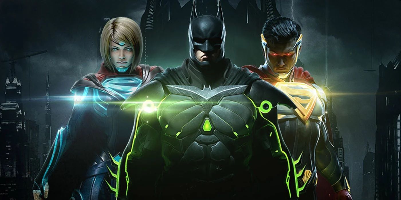 injustice 2 Супергёрл, Бэтмен, Супермен