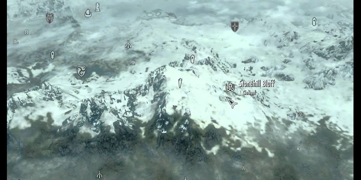 The Ingame Map Of Skyrim