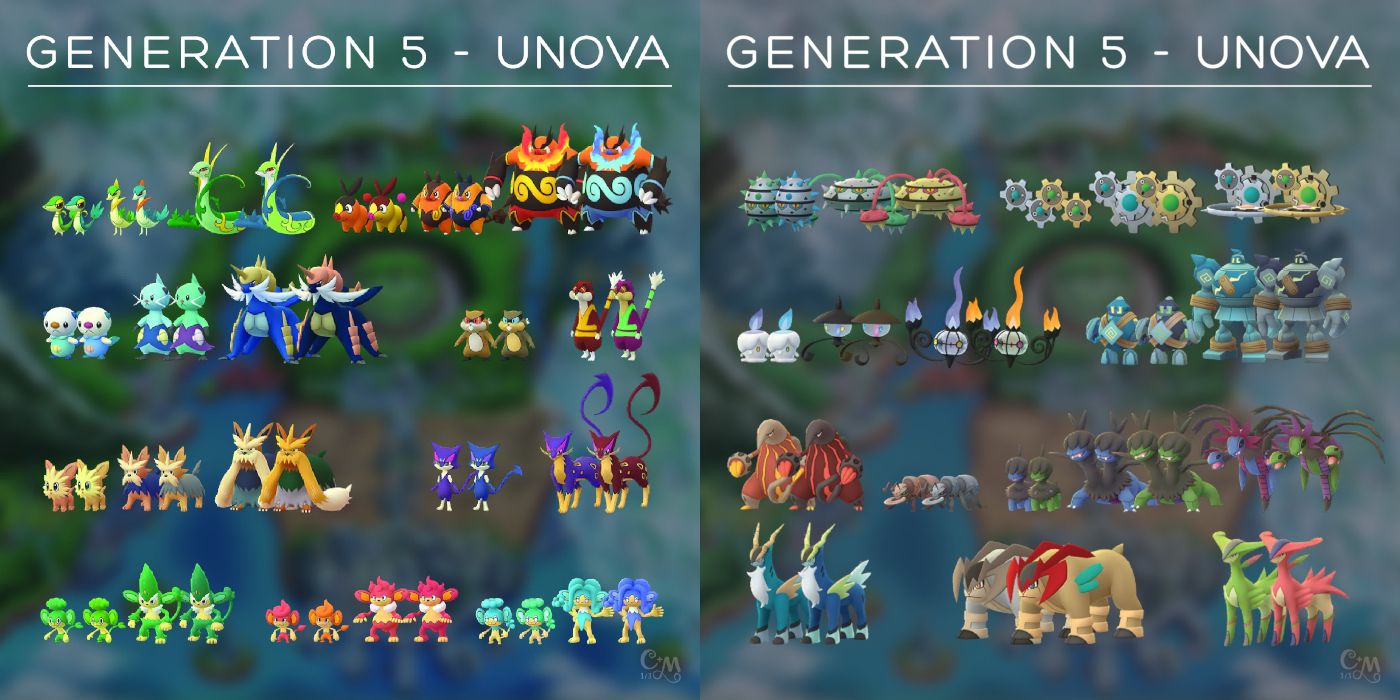 Pokémon Go Gen 5 - Todos os Pokémon disponíveis da região de Unova