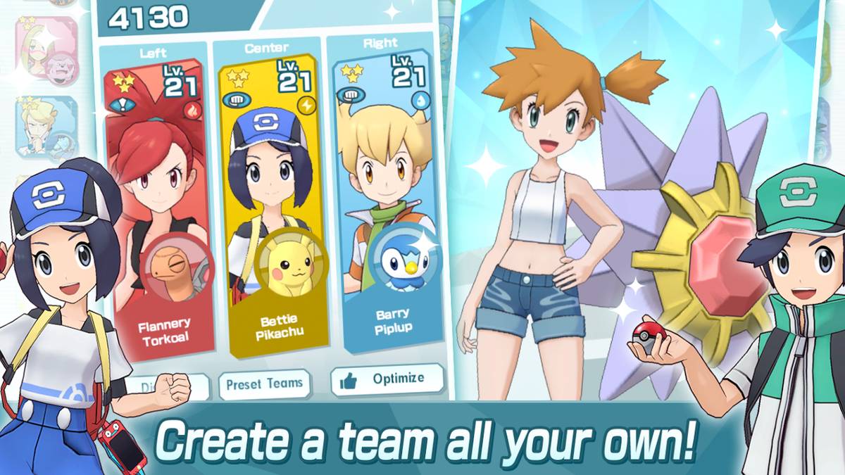 pokemon masters create a team