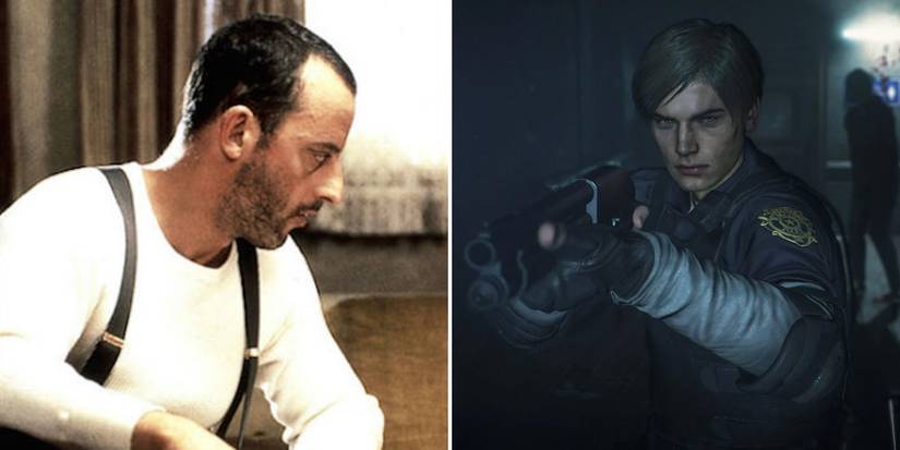 Jean Reno's character in the 1994 movie Leon: The Professional and Leon from Resident Evil