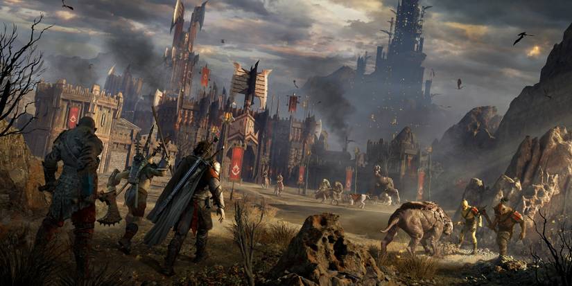 Shadow of War - protagonist looking at fortress