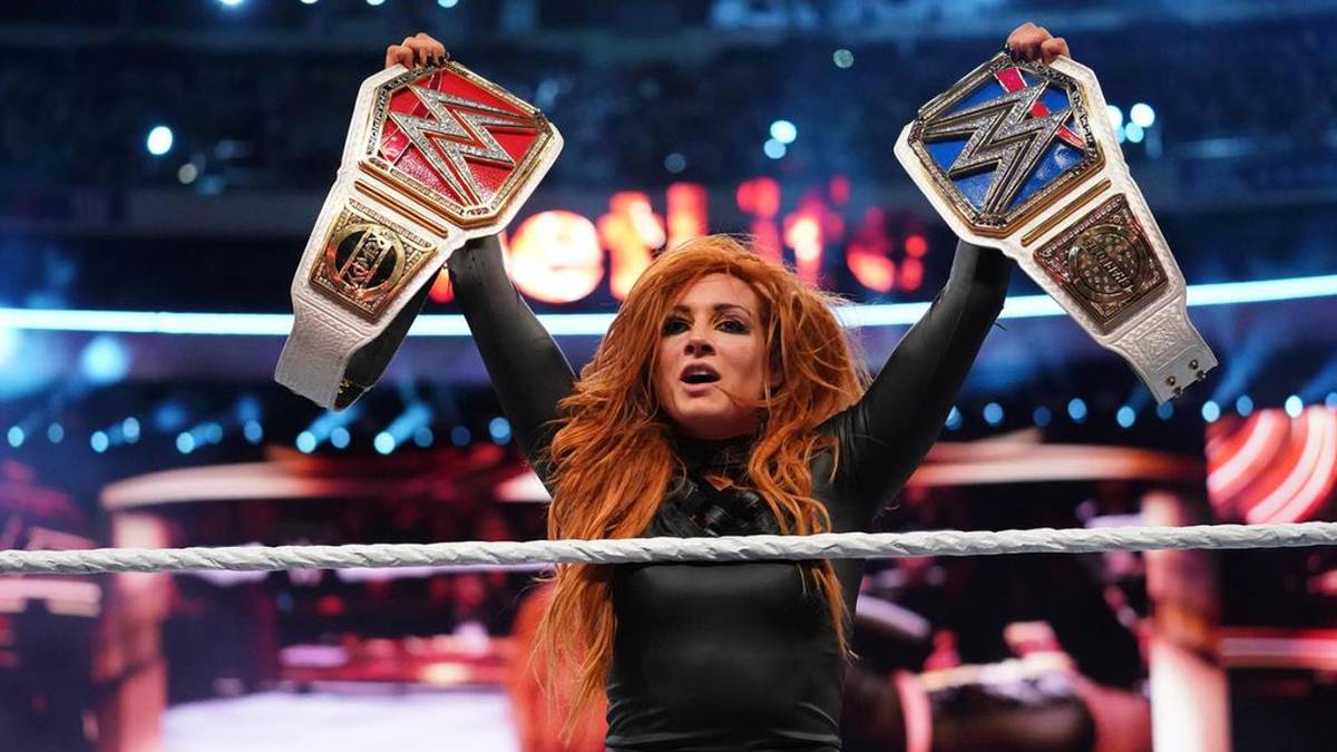 wwe becky lynch two belts