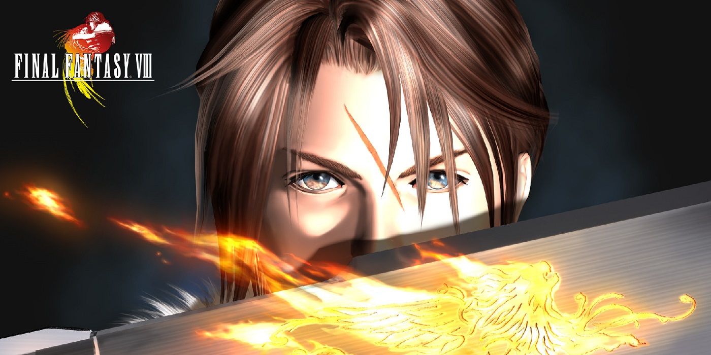 Squall from FF8 holding his gunblade