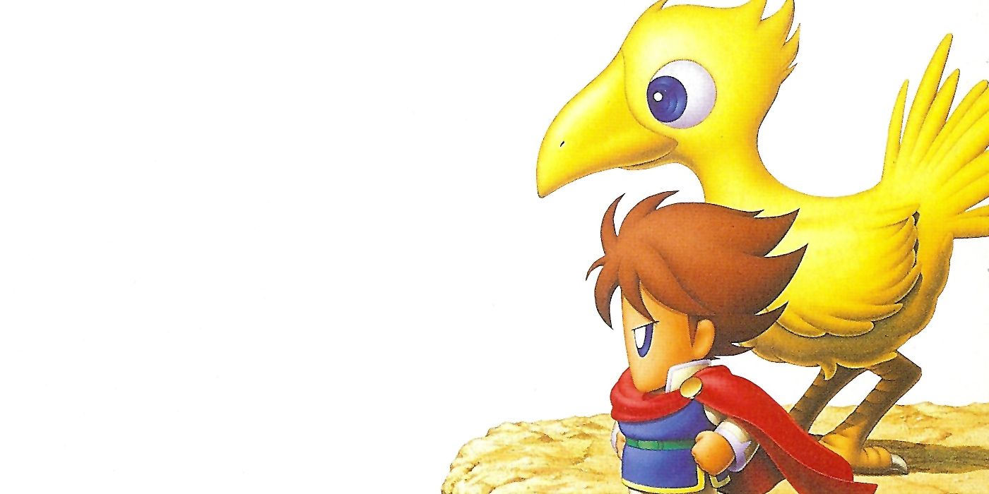 Final Fantasy V art Chocobo and protagonist