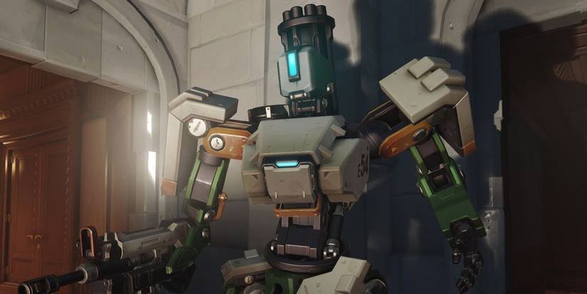 Bastion in dark corner with shadow in Overwatch