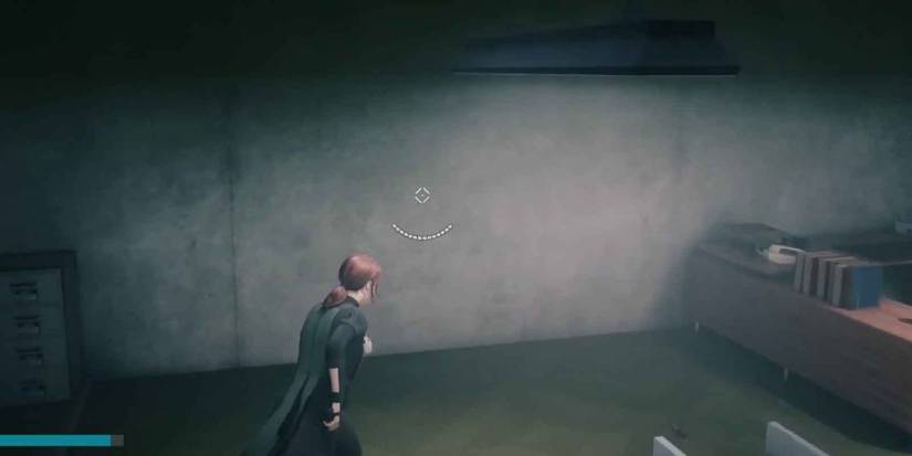 A collapsable wall in Control that leads to the Clock Puzzle