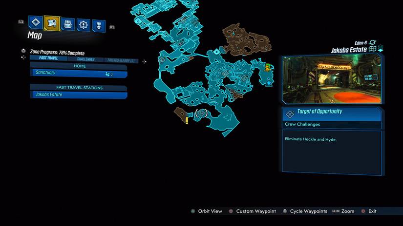 borderlands 3 heckle hyde location eden 6 map