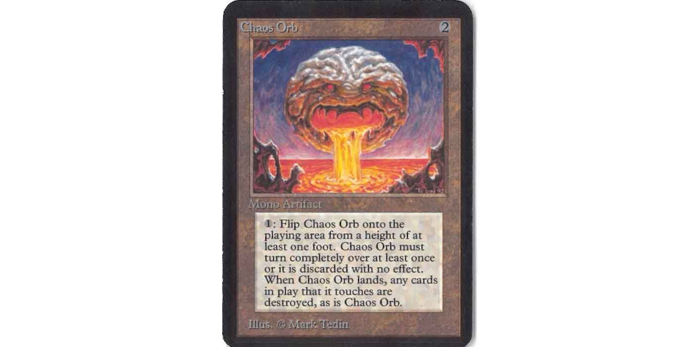 The Chaos Orb Artifact from the Alpha set of Magic: The Gathering